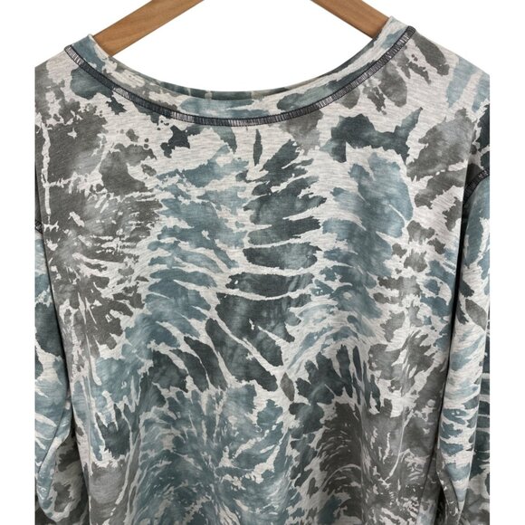 Sew in Love Womens Size Medium Blue/Gray Floral Long Sleeve Sweatshirt - Picture 2 of 7